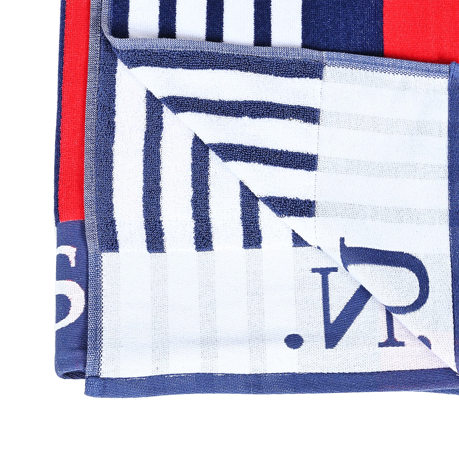 U.S. Polo Assn. Multi Color Oversized Striped Nautical Design Beach Towel - Multi Color 