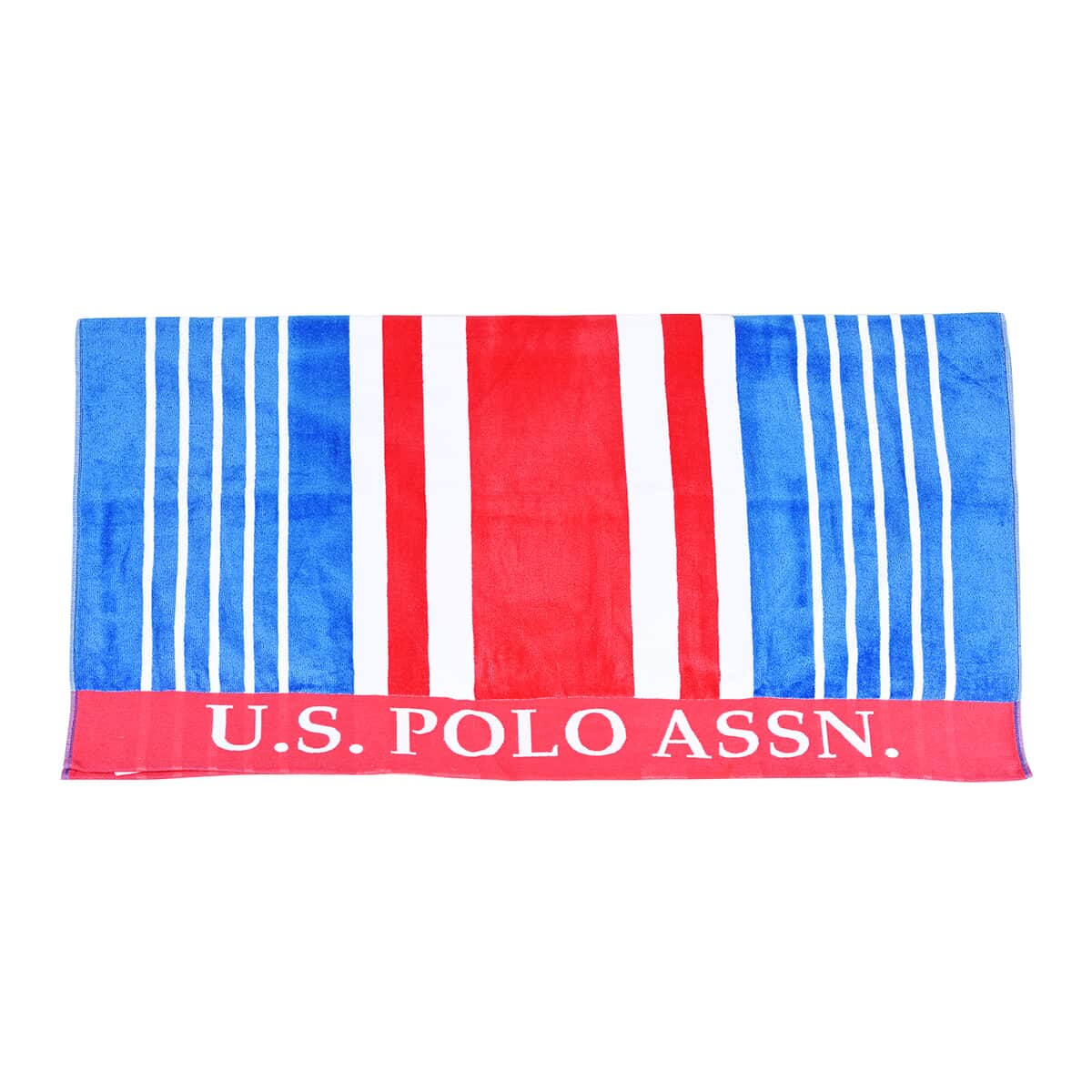 U.S. Polo Assn. Oversized Striped Nautical Design Beach Towel- Multi Color  image number 0