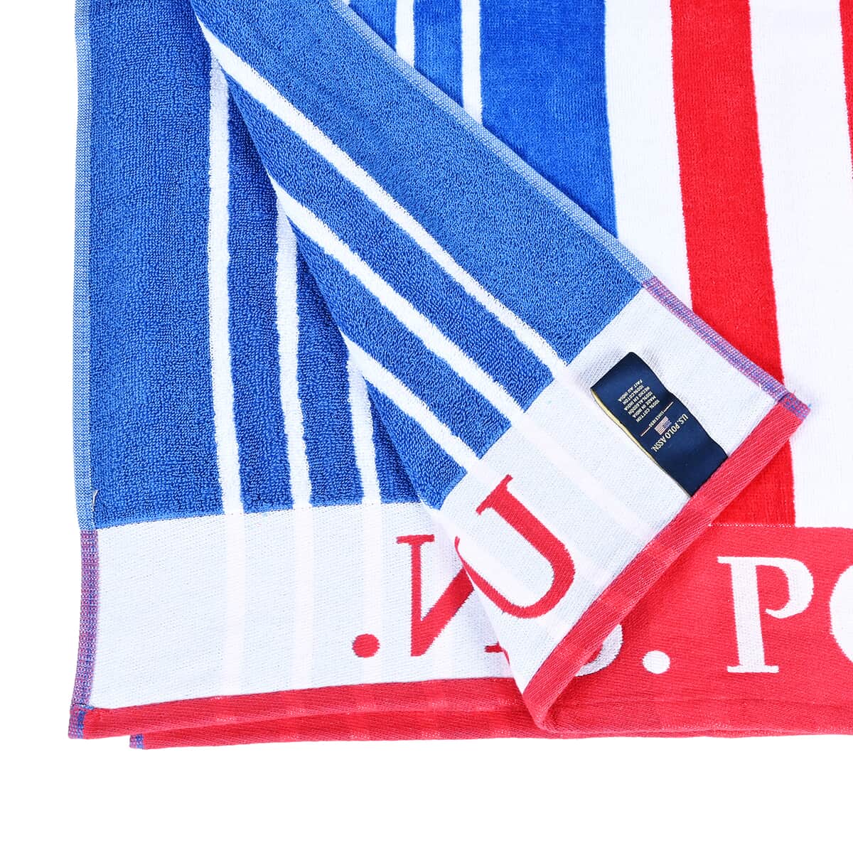 U.S. Polo Assn. Oversized Striped Nautical Design Beach Towel- Multi Color  image number 2