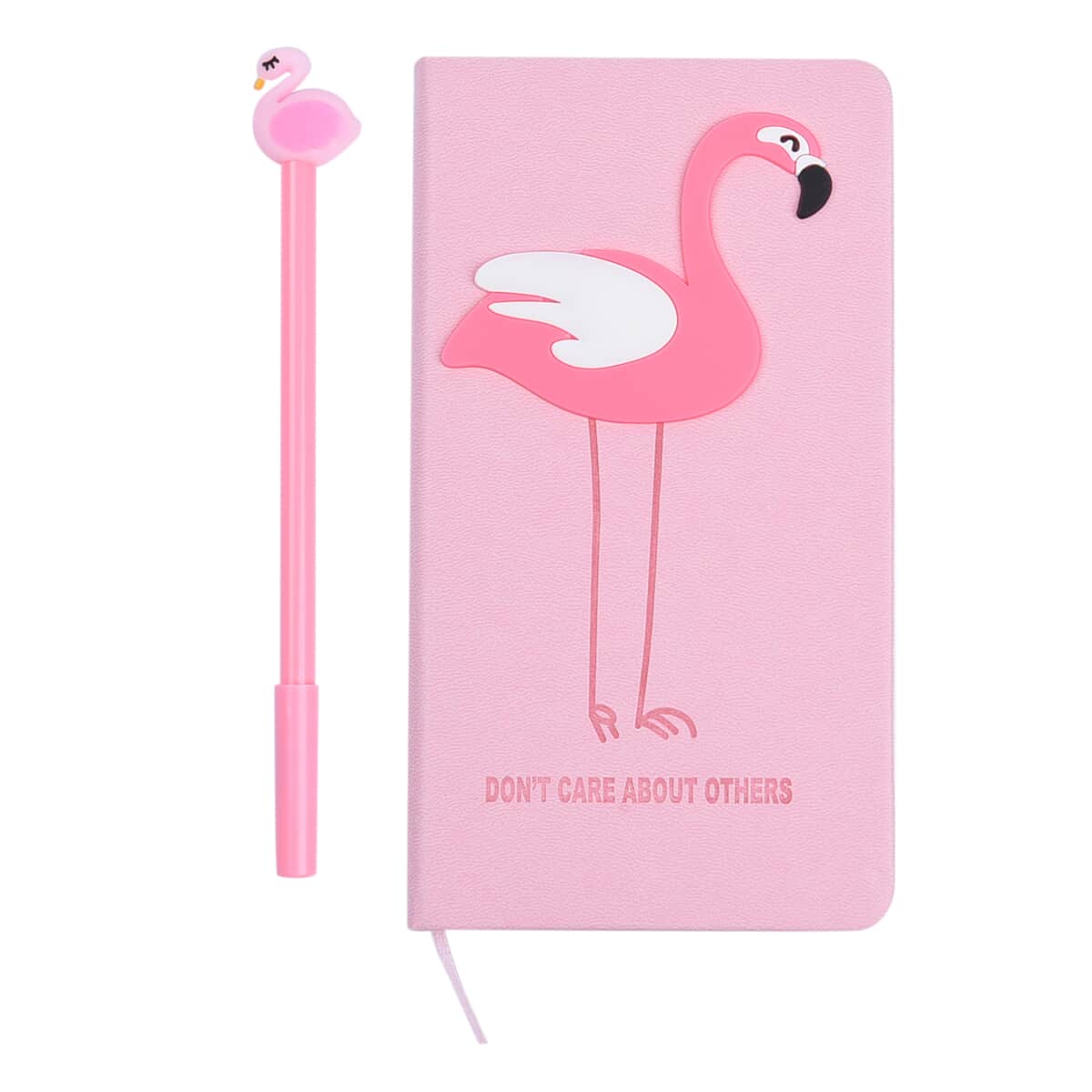 Pink Flamingo Pattern Journal with Stencil Set (3.94"x7") image number 0