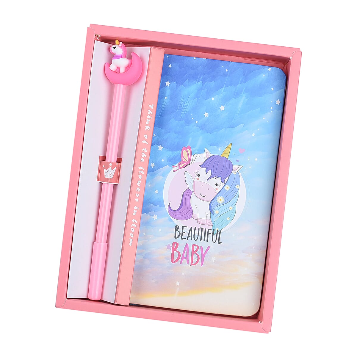 Pink Unicorn Pattern Journal with Stencil Set image number 6