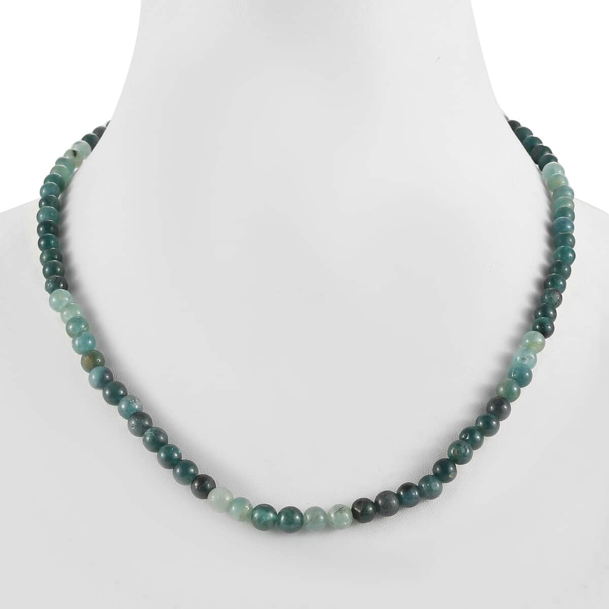 Grandidierite Beaded Necklace 18-20 Inches in Platinum Over Sterling Silver 110.00 ctw image number 2