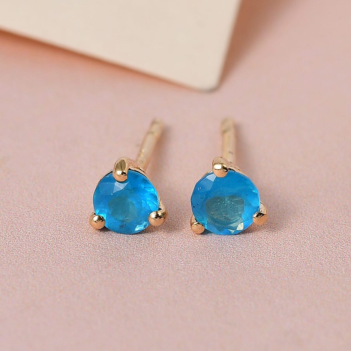 Neon Apatite Radiant Raindrop Earrings - Silver main image 1
