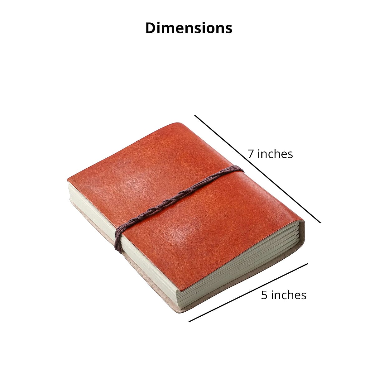 Hand Painted Brown Cross Genuine Leather Journal With Handmade Papers image number 3