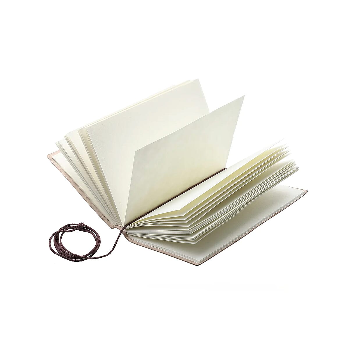 Hand Painted Brown Cross Genuine Leather Journal With Handmade Papers image number 6