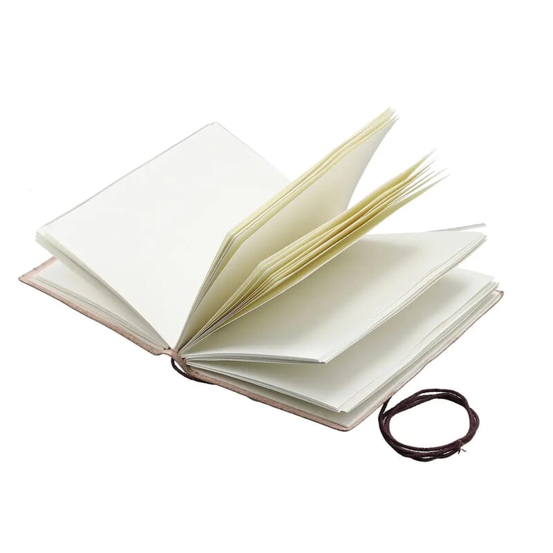 Brown Genuine Leather Journal With Black Onyx Gemstone