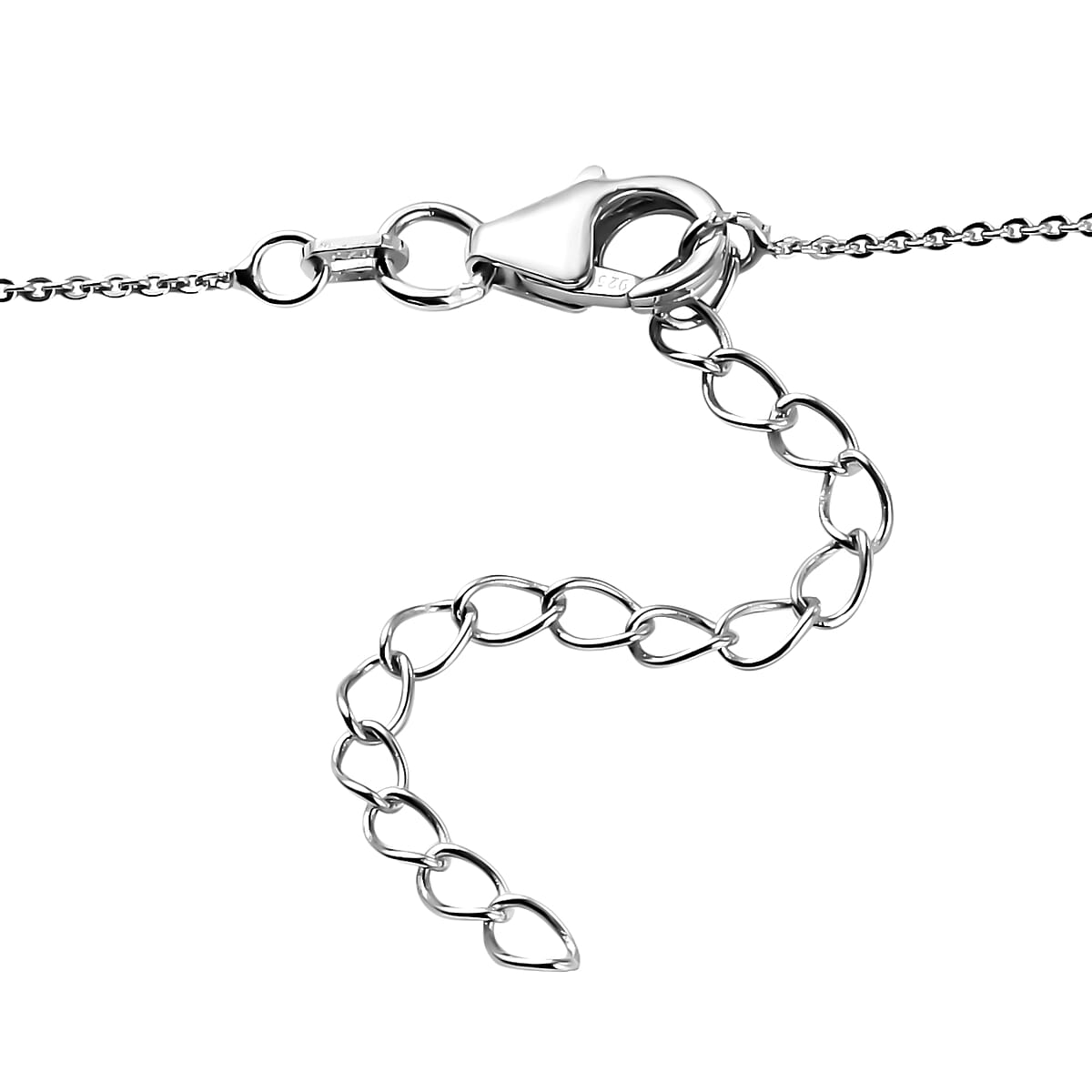 Malgache Neon Apatite and White Zircon Necklace 18 Inches in Platinum Over Sterling Silver 3.85 ctw image number 4