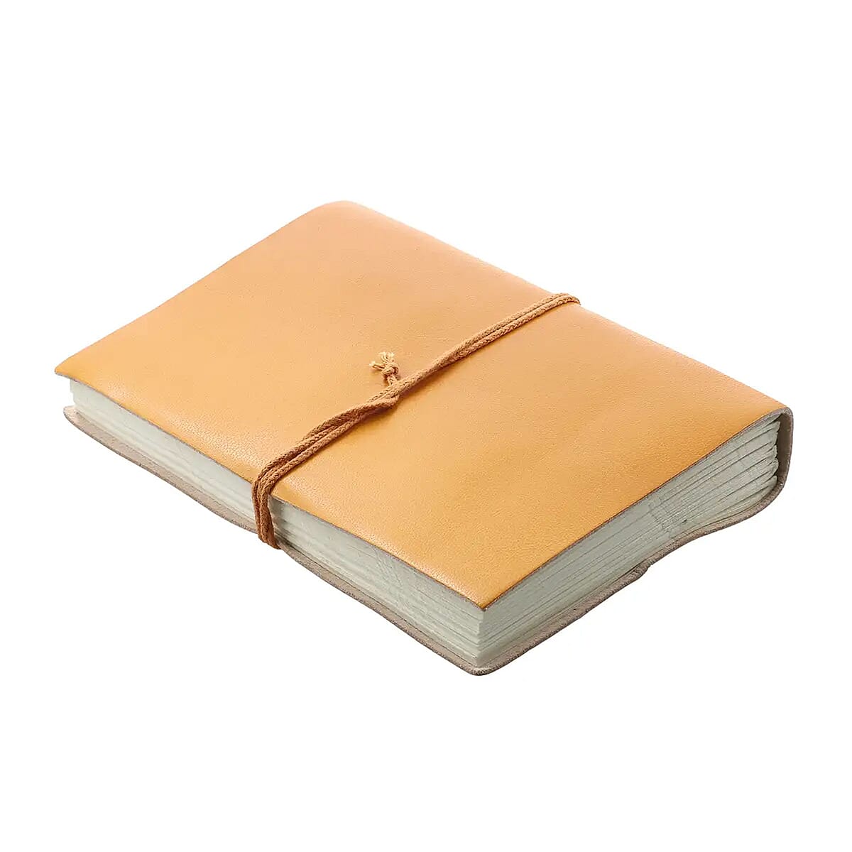 Brown Genuine Leather Journal With Red Agate Gemstone image number 5