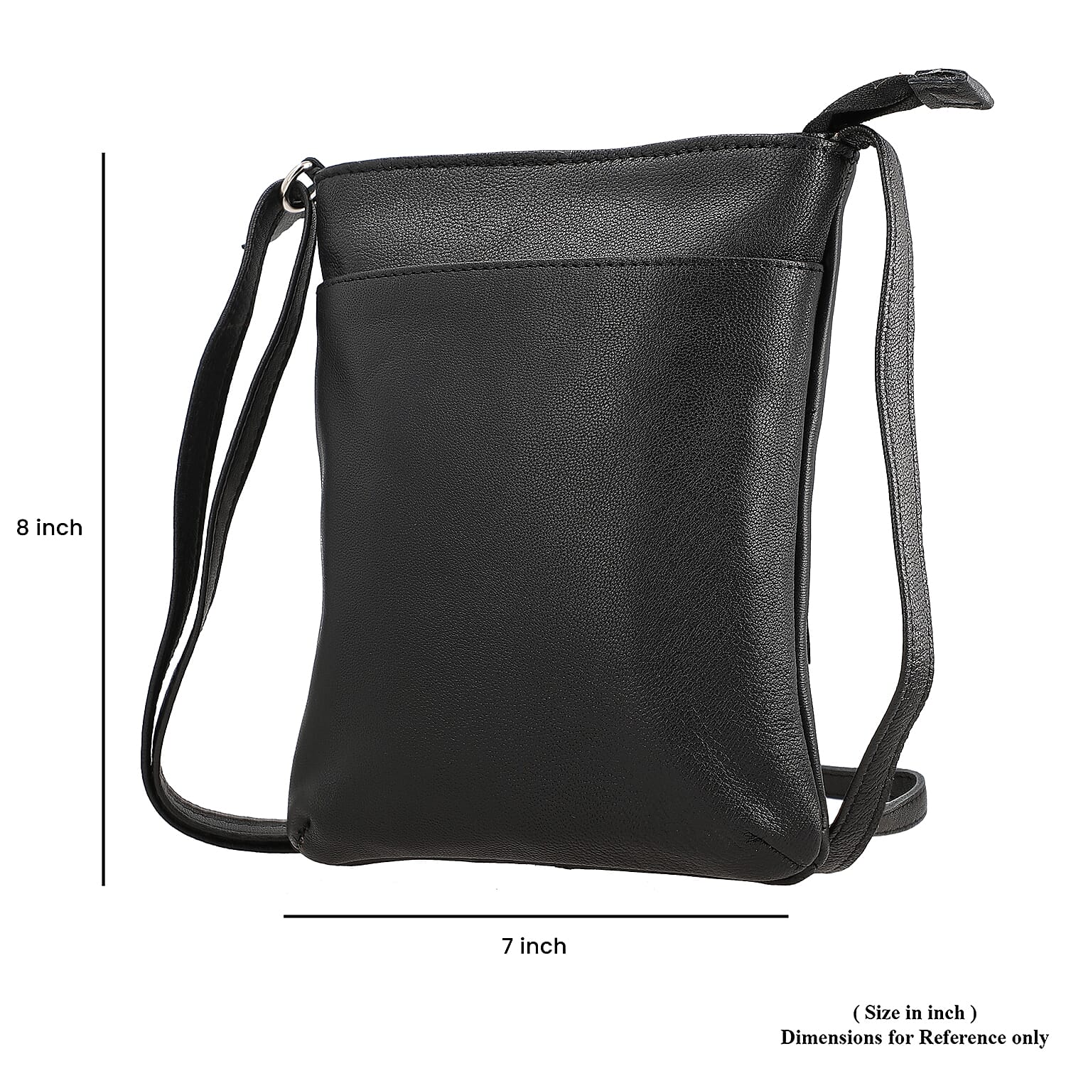 Black Color Genuine Leather Crossbody Bag