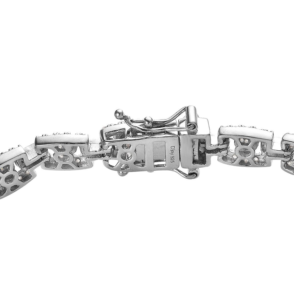 TLV Diamond Bracelet in Platinum Over Sterling Silver (7.25 In) (13.90 g) 2.90 ctw image number 3