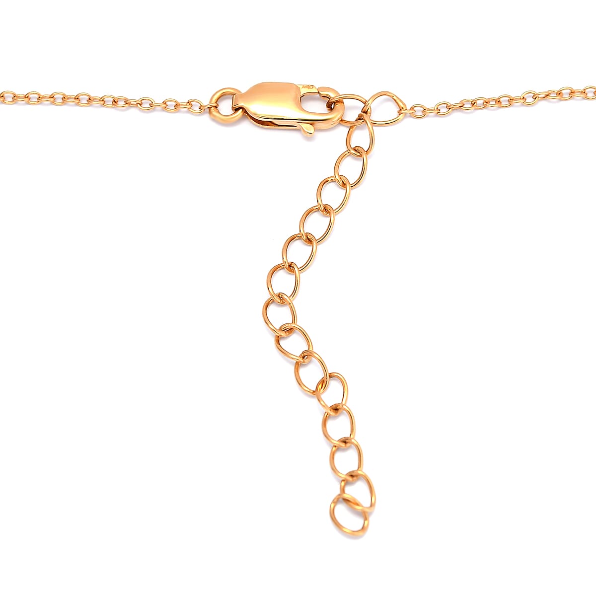 Polki Diamond Station Necklace 18 Inches in Vermeil Yellow Gold Over Sterling Silver 1.50 ctw image number 3