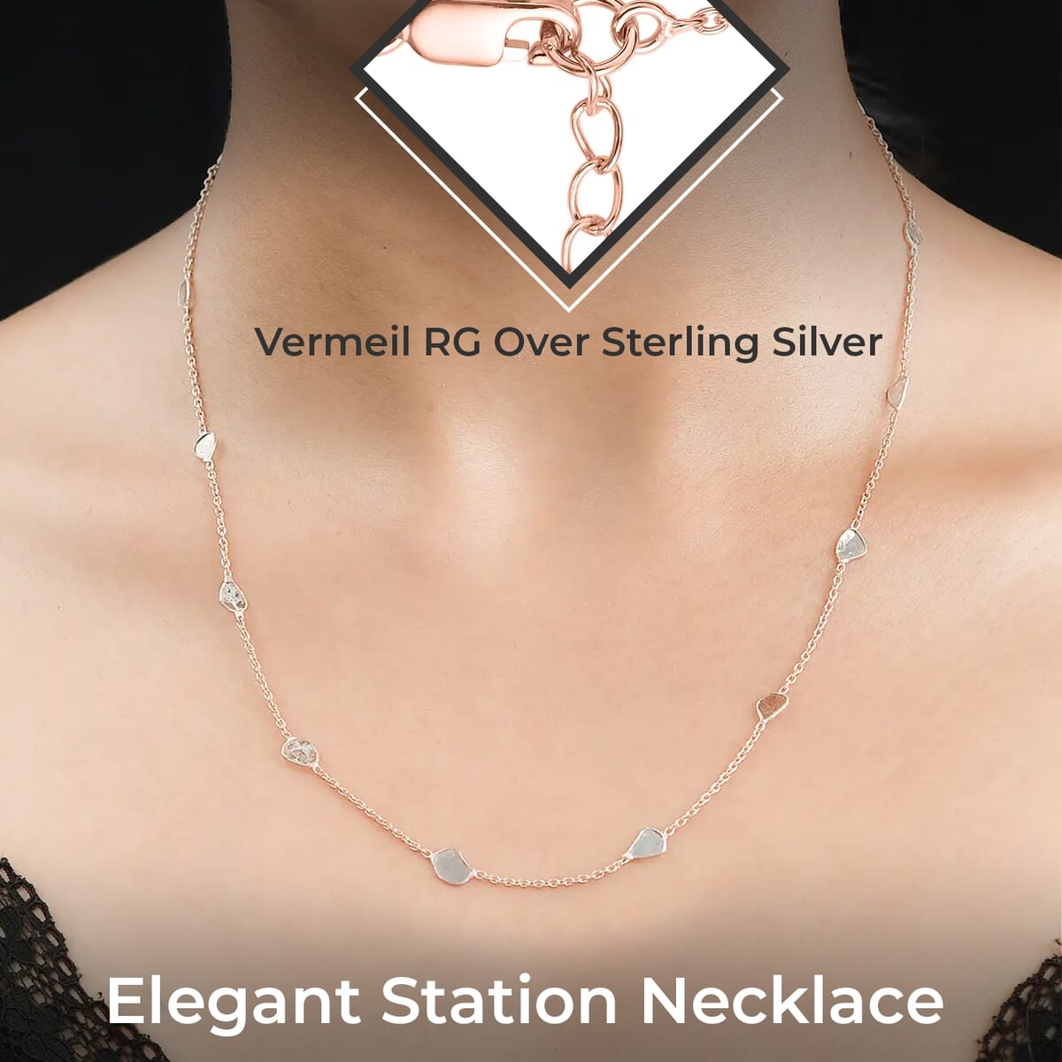 Two Strand Necklace Gold-plated Sterling Silver with Polki Diamonds Two Strand Necklace Gold-plated Sterling Silver with Polki Diamonds