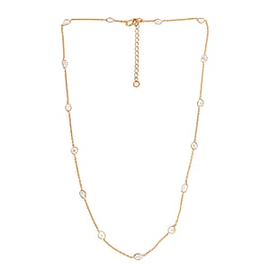 Polki Diamond 2.00 ctw Necklace in Vermeil Yellow Gold Over Sterling Silver, Diamond Station Necklace, Gifts For Her 20 Inches