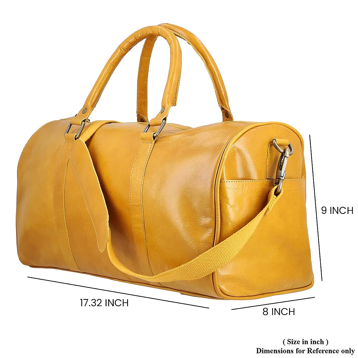 Genuine Leather Duffle Bag , Tan Duffle Bag , Travel Leather Bag with Handle Drop , Duffle Bag For Gym with Detachable and Adjustable Shoulder Strap image number 6