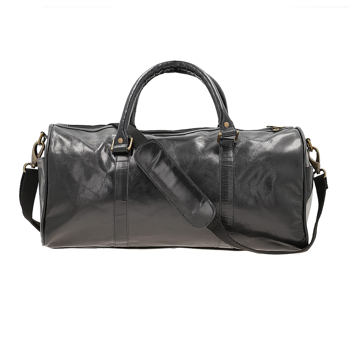 Buy Genuine Leather Duffle Bag, Black Duffle Bag, Travel Leather Bag