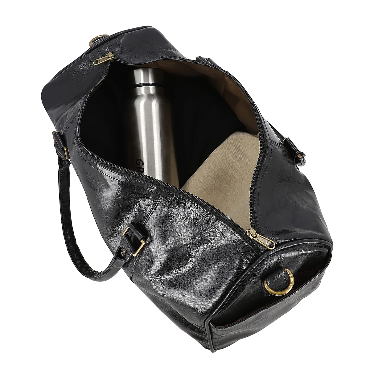 Buy Genuine Leather Duffle Bag, Black Duffle Bag, Travel Leather Bag