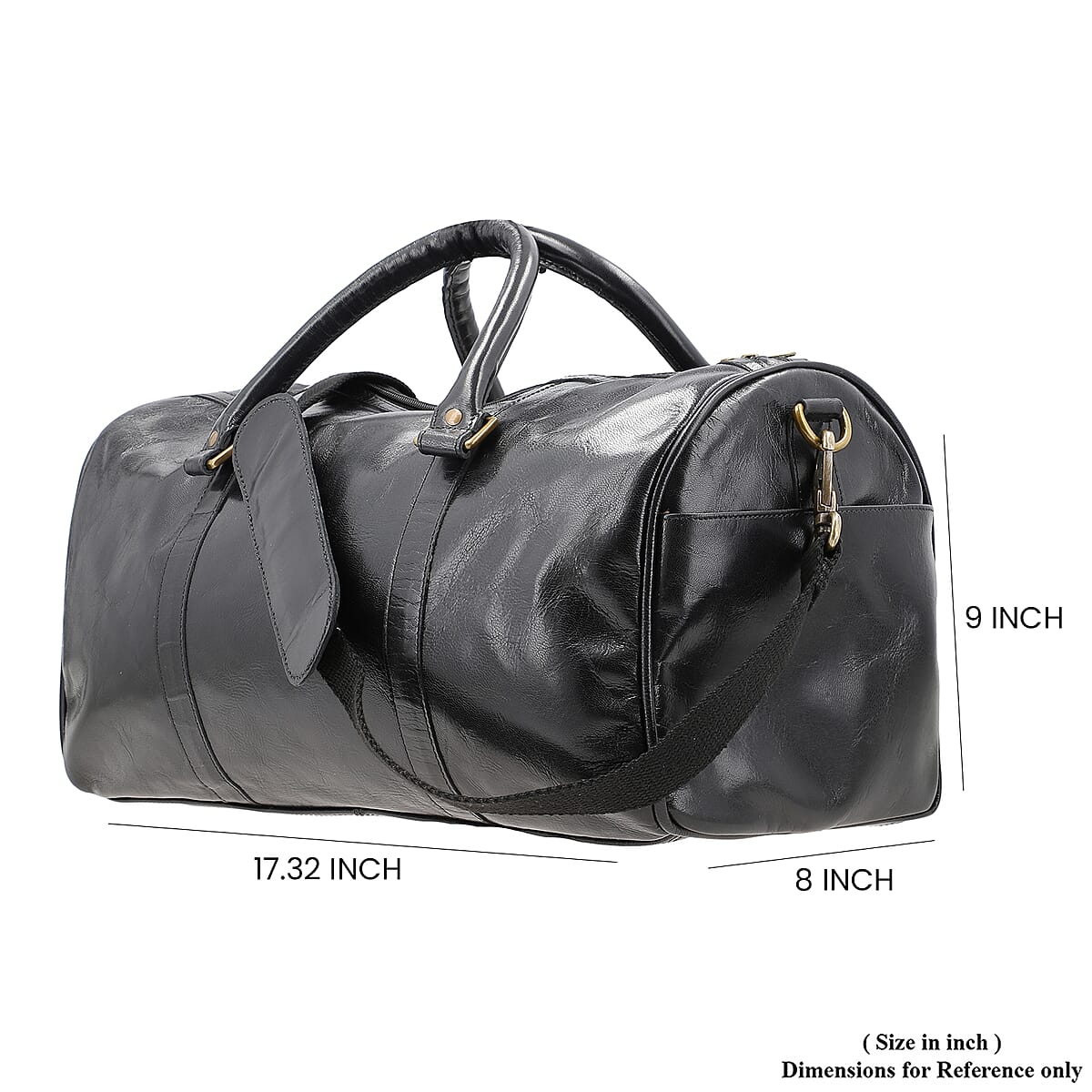 Buy Genuine Leather Duffle Bag, Black Duffle Bag, Travel Leather Bag