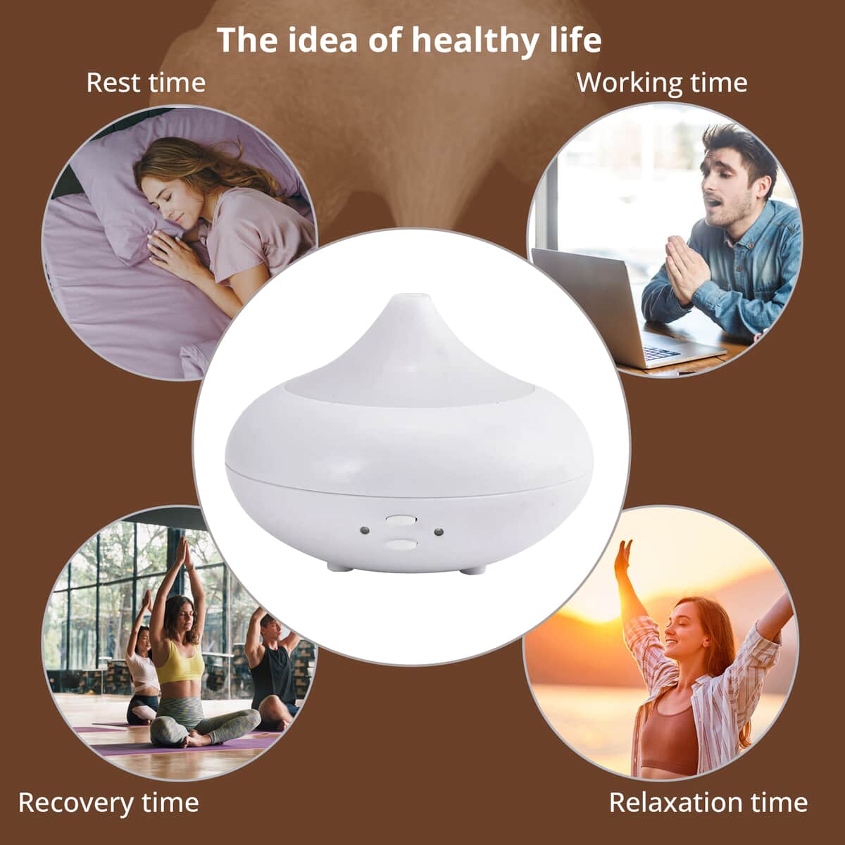 7 Color Light Humidifier With 10 Essential Oil image number 3