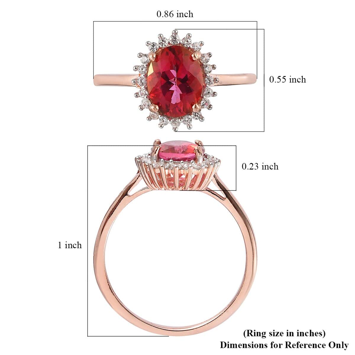 Brazilian Pink Petalite and White Zircon Sunburst Ring in Vermeil Rose Gold Over Sterling Silver (Size 7.0) 1.65 ctw image number 5