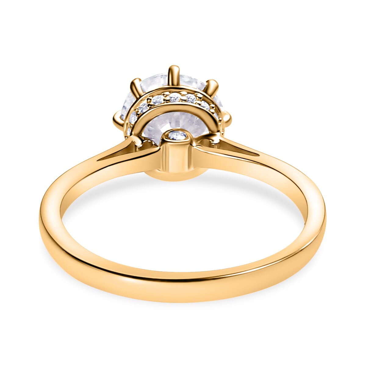 D'Joy Heart and Arrow Cut Moissanite 2.35 ctw Solitaire Ring in Vermeil YG Over Sterling Silver, Promise Rings For Women (Size 9.0) image number 6