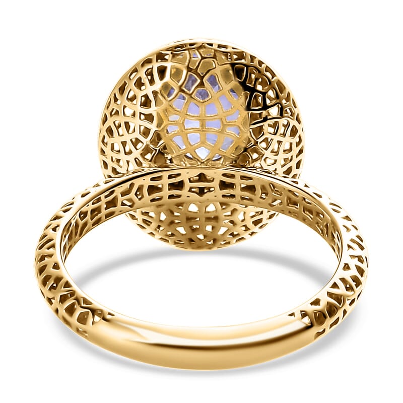 Mirage Collection Luxoro 10K Yellow Gold AAA Tanzanite Ring (Size 10.0) 1.00 ctw