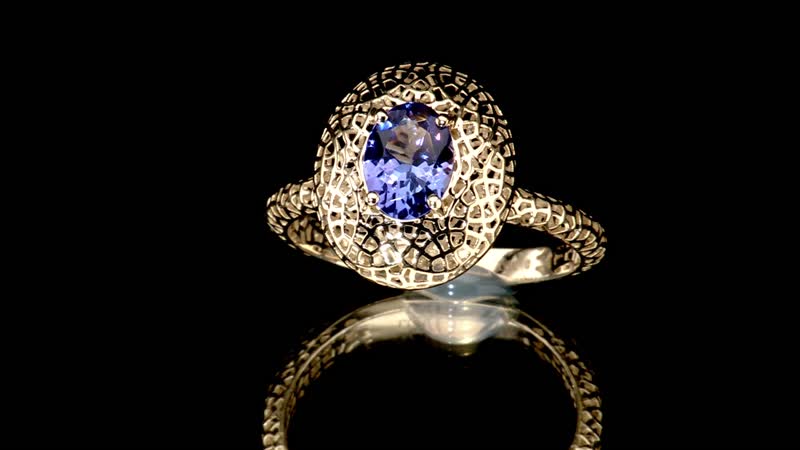 Mirage Collection LUXORO 10K Yellow Gold AAA Tanzanite Ring (Size 10.0) 1.00 ctw