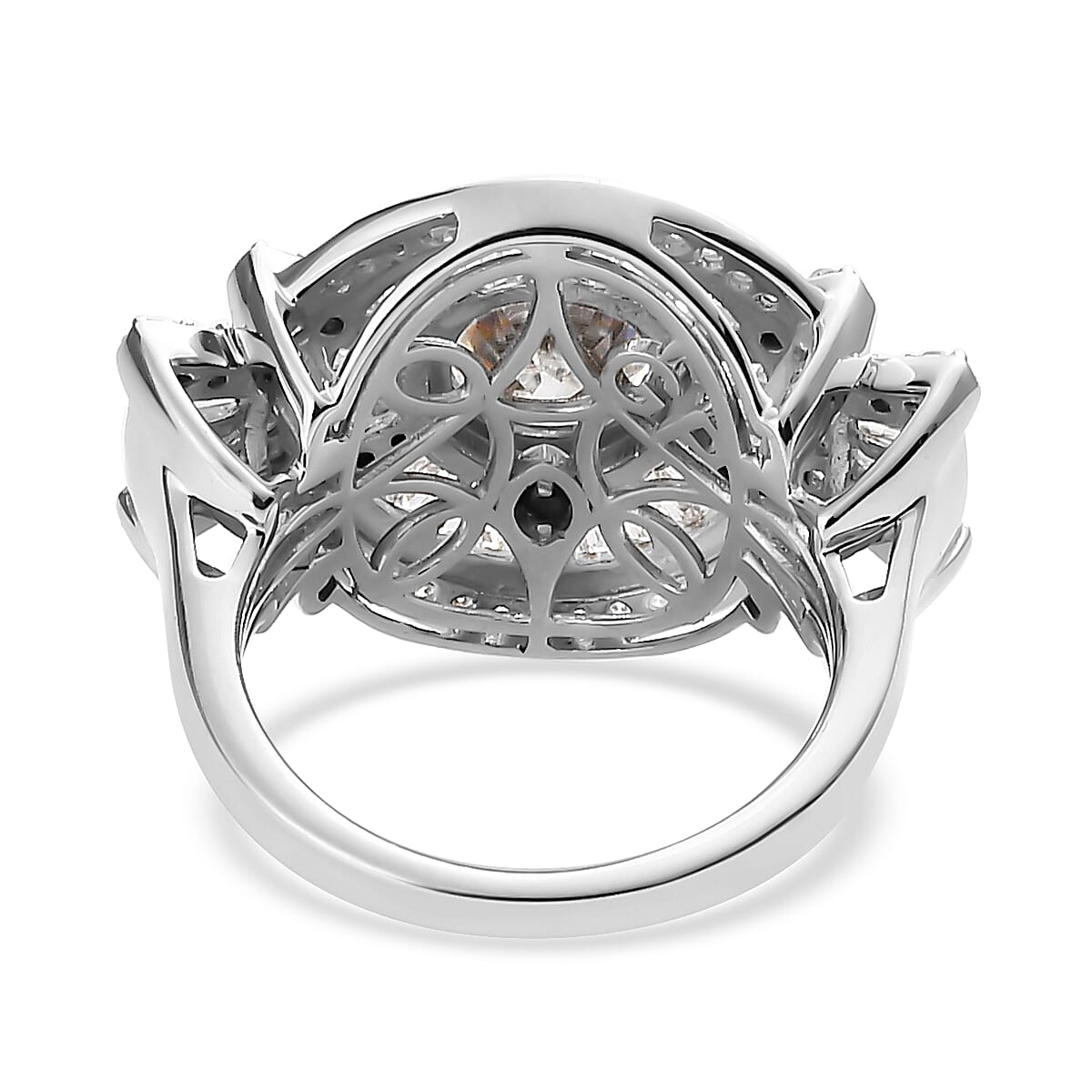 GP Bella Italia Collection Moissanite Ring in Platinum Over Sterling Silver (Size 10.0) 7.75 Grams 3.50 ctw image number 4