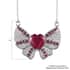 GP Amore Collection AAA Niassa Ruby (FF) and Multi Gemstone Necklace 18 Inches in Platinum Over Sterling Silver 7.15 ctw image number 6