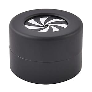 Black, Jade (D) Sponge & Black Flannelette Rotating Lifting Jewelry Box
