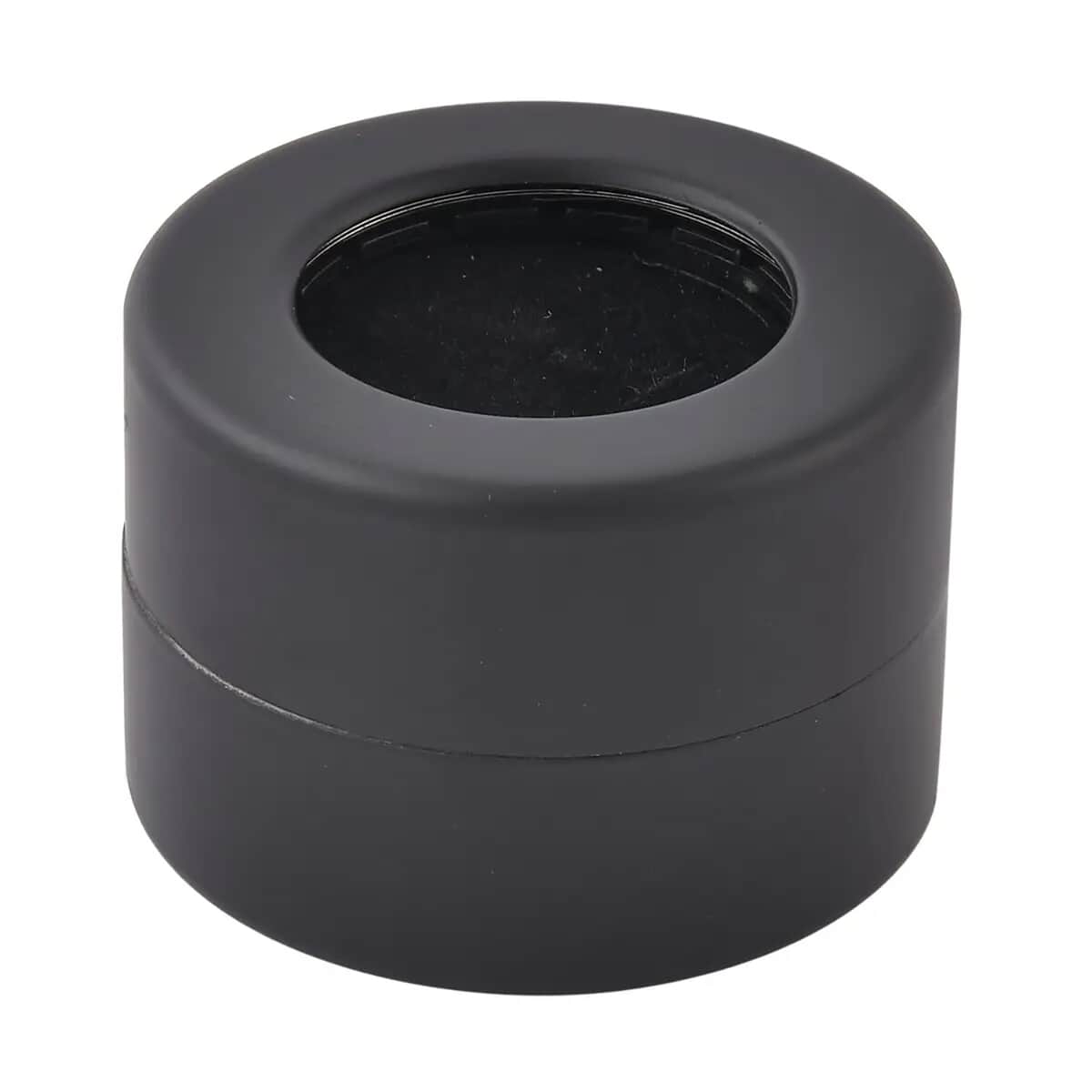 Black, Jade (D) Sponge & Black Flannelette Rotating Lifting Jewelry Box image number 6