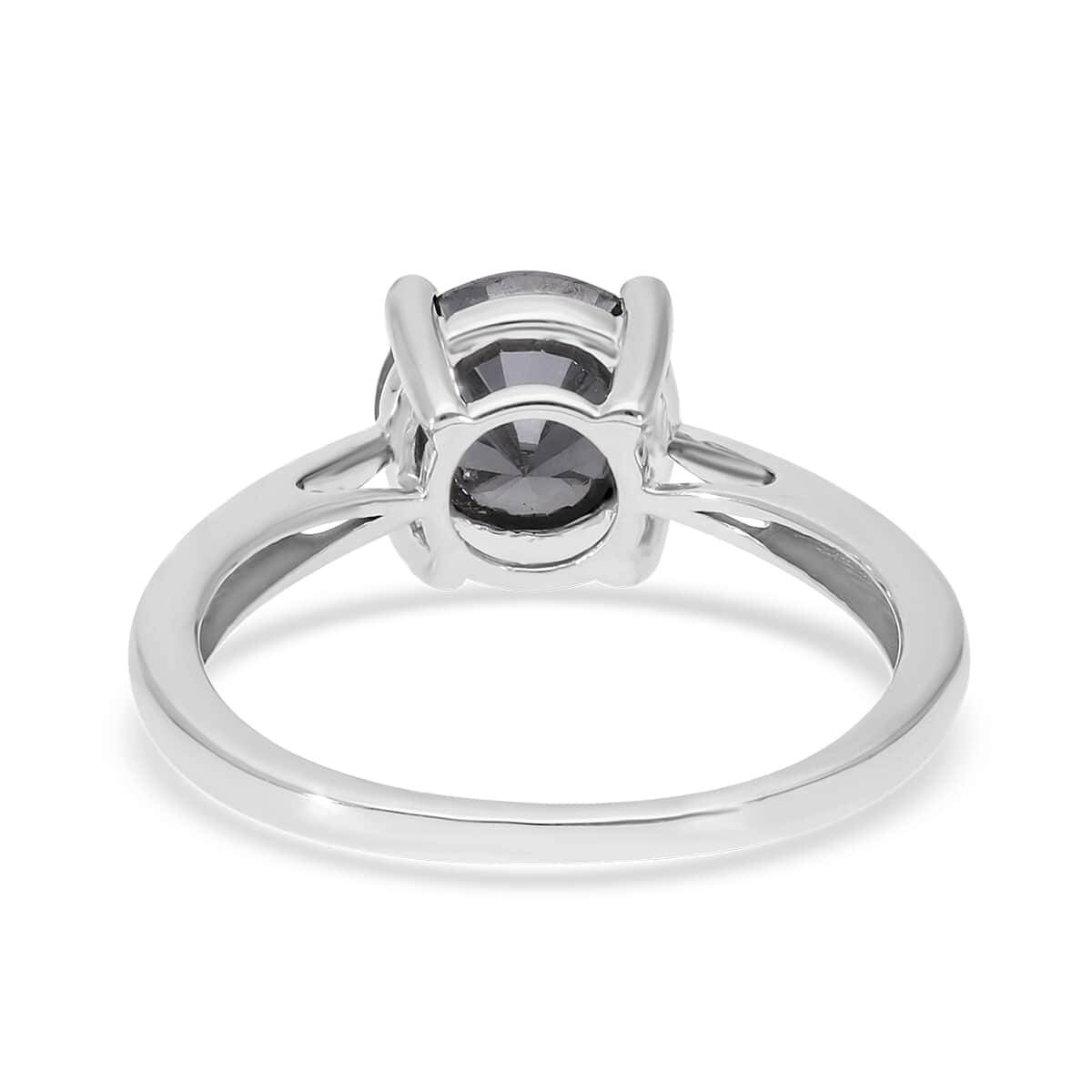 LUXORO 10K White Gold Black Diamond Solitaire Ring 2.70 Grams 3.00 ctw image number 4