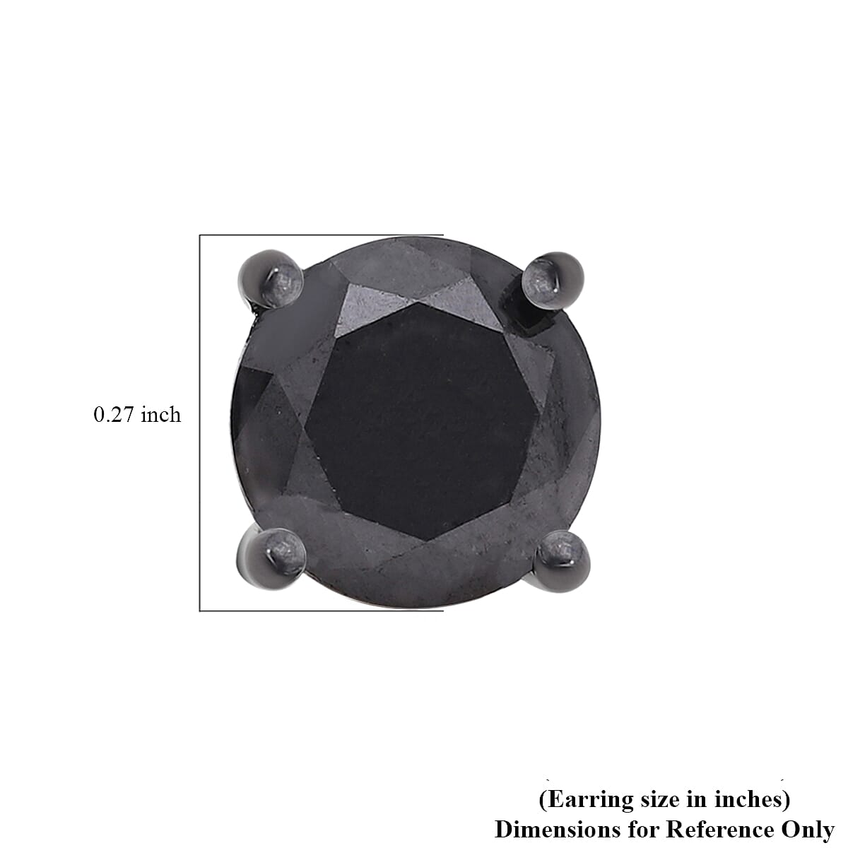 Luxoro 10K White Gold Premium Black Diamond Stud Earrings 3.00 ctw image number 4