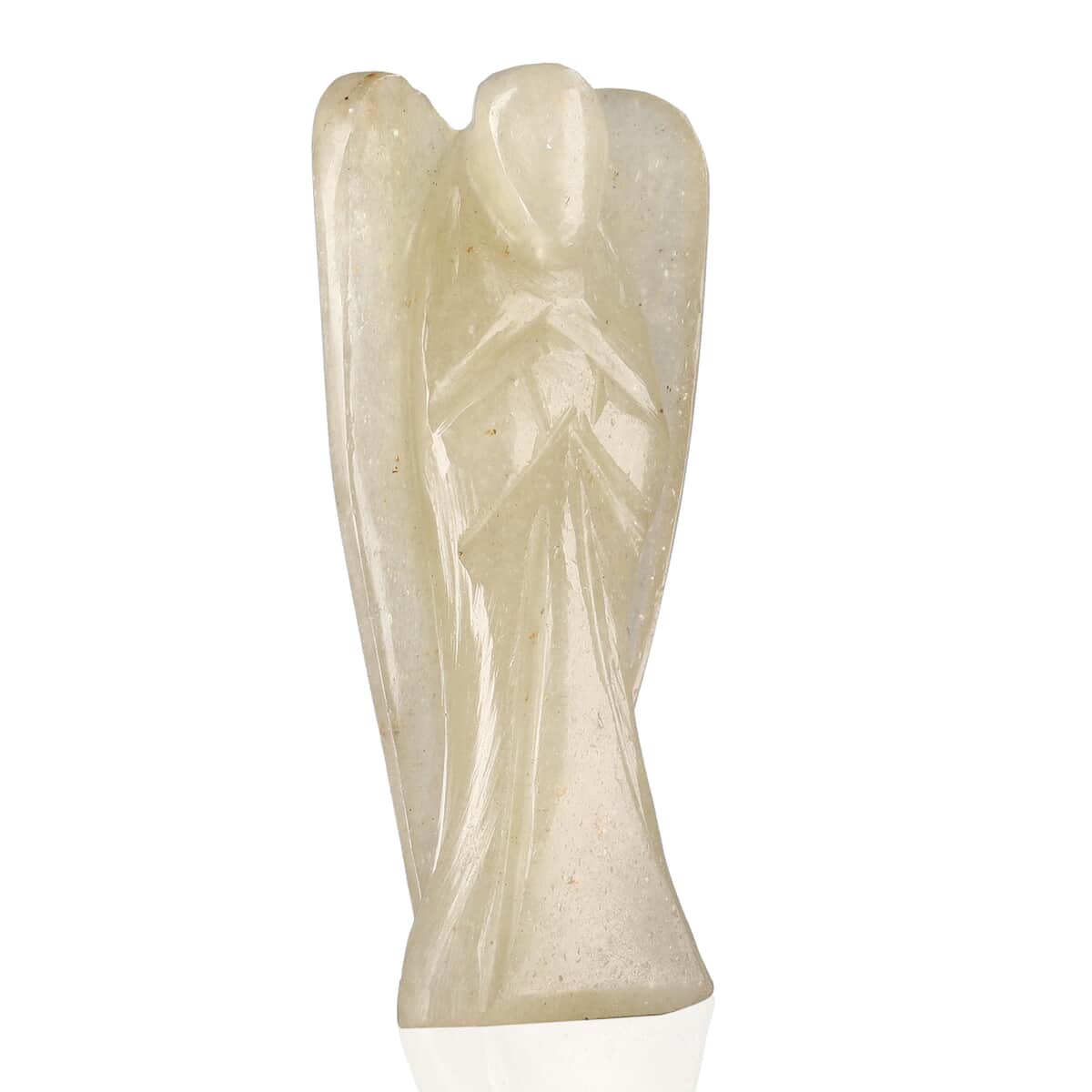 Hand Carved Green Aventurine Gemstone Angel image number 2