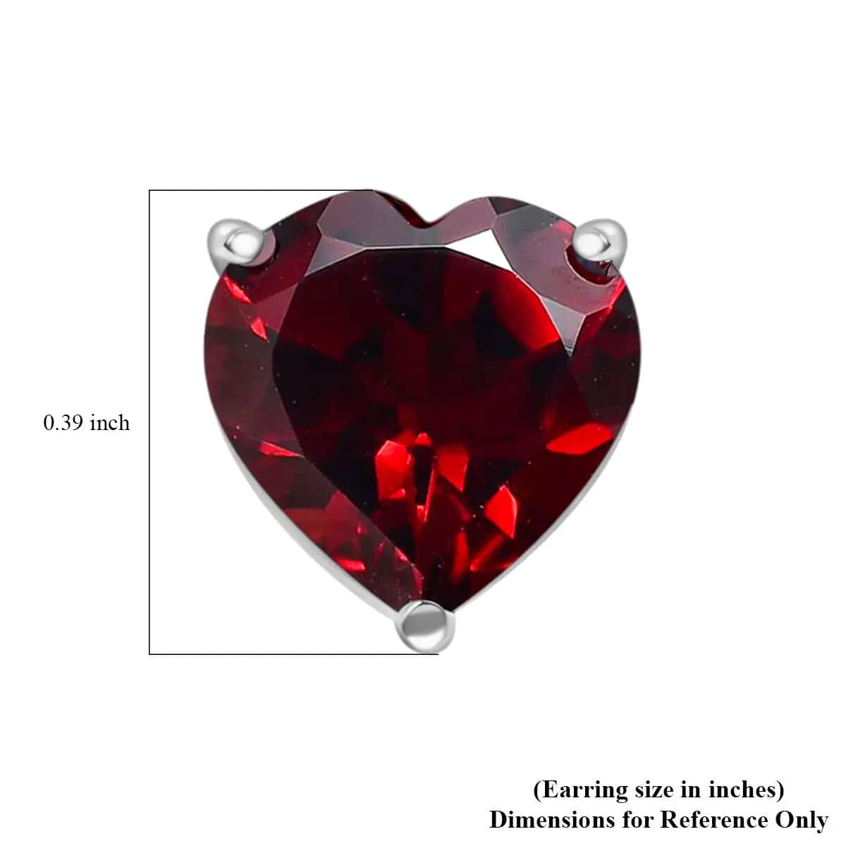 Mozambique Garnet Lever Back Earrings in Sterling Silver, Heart , Heart Earrings, Wedding Gifts 5.50 ctw image number 6