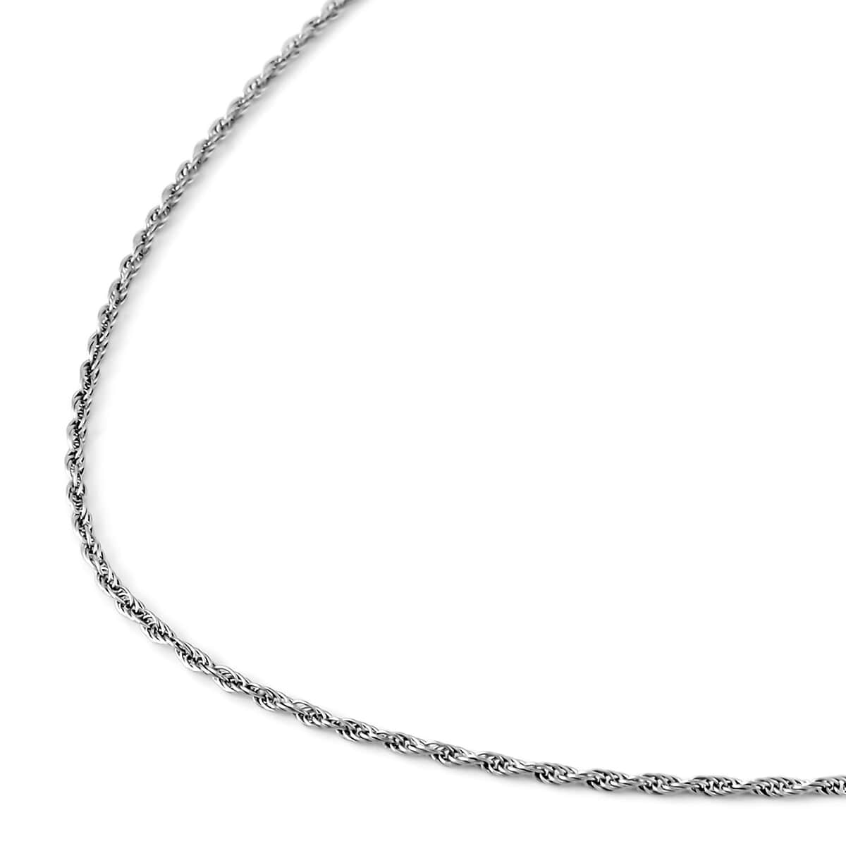 950 Platinum Rope Chain 20 Inches with Lobster Lock 4.85 Grams image number 1