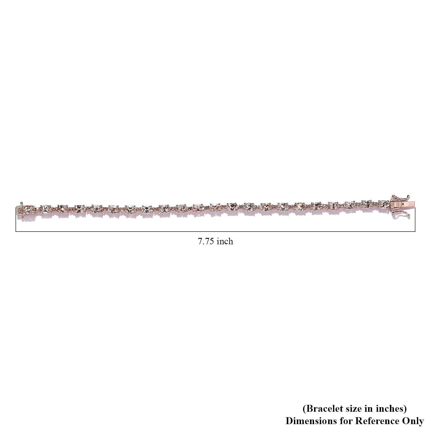 Premium Marropino Morganite and Rose Cut Natural Champagne Diamond Tennis Bracelet in Vermeil Rose Gold Over Sterling Silver (7.25 In) 10.60 ctw