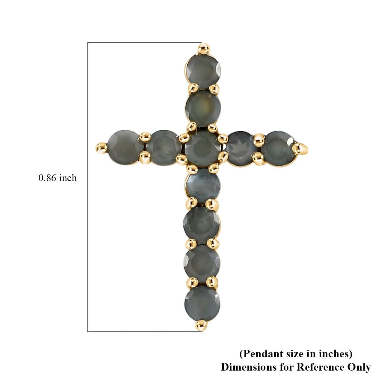 Luxoro 10K Yellow Gold Premium Narsipatnam Alexandrite Cross Pendant 0.85 ctw image number 5