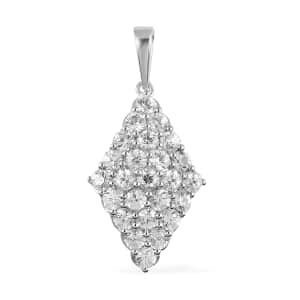 Karis White Zircon Pendant in Platinum Bond 2.40 ctw