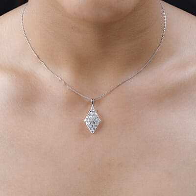 Karis White Zircon Pendant in Platinum Bond 2.40 ctw