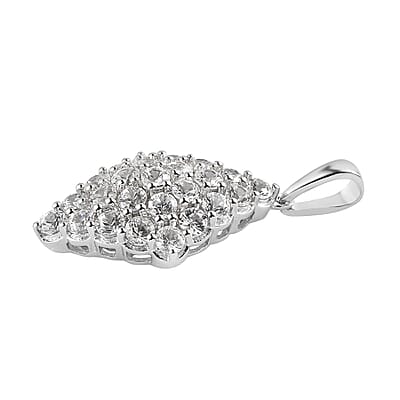Karis White Zircon Pendant in Platinum Bond 2.40 ctw