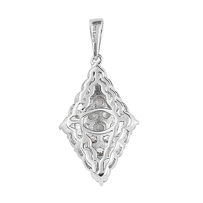 Karis White Zircon Pendant in Platinum Bond 2.40 ctw