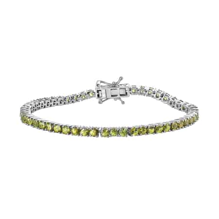 Ambanja Demantoid Garnet Tennis Bracelet in Platinum Over Sterling Silver (7.25 In) 8.60 ctw image number 0