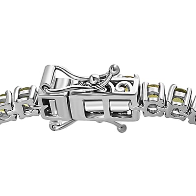 Ambanja Demantoid Garnet Tennis Bracelet in Platinum Over Sterling Silver (7.25 In) 8.60 ctw