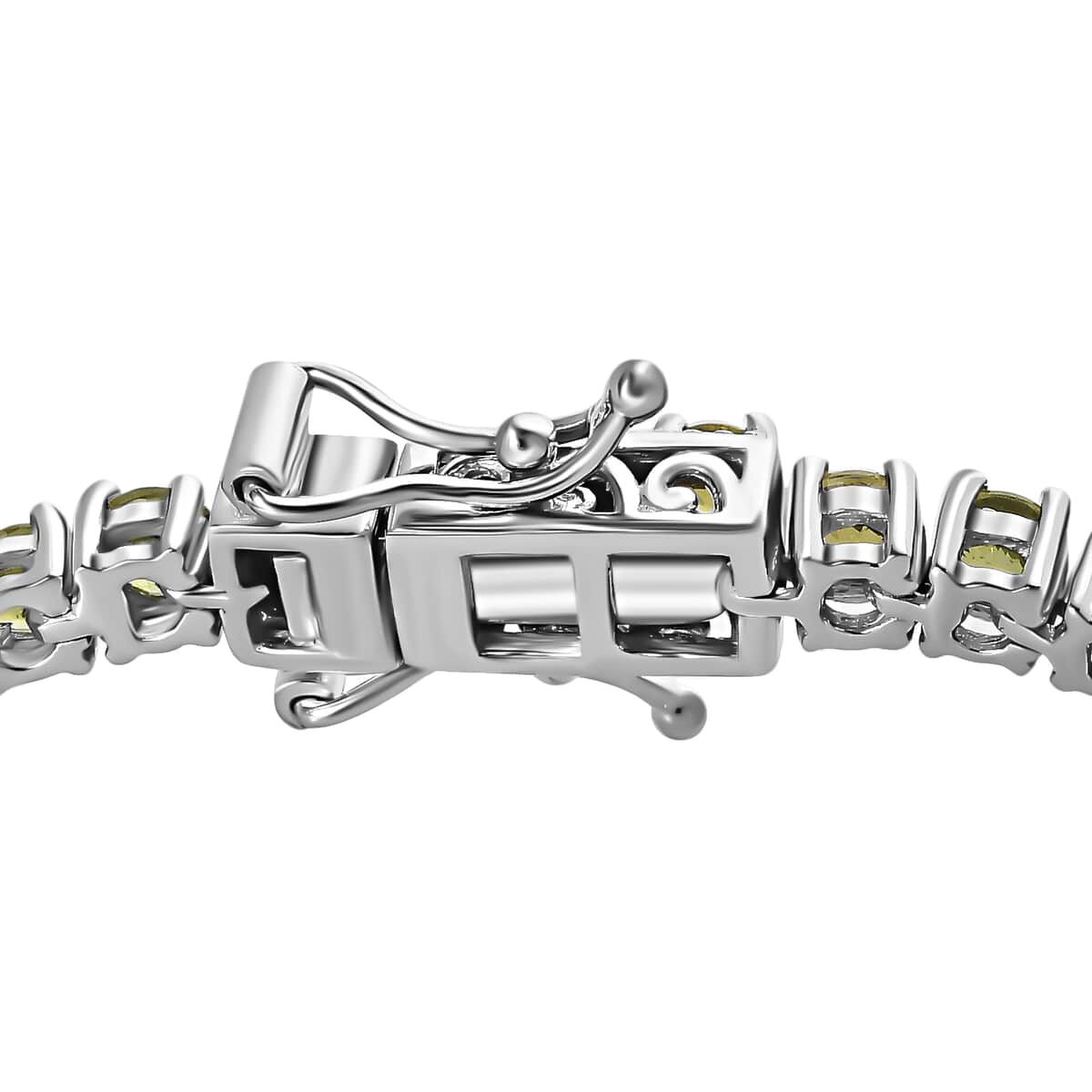 Ambanja Demantoid Garnet Tennis Bracelet in Platinum Over Sterling Silver (7.25 In) 8.60 ctw image number 3