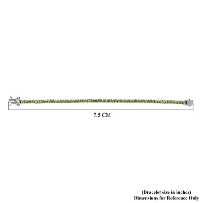 Ambanja Demantoid Garnet Tennis Bracelet in Platinum Over Sterling Silver (7.25 In) 8.60 ctw