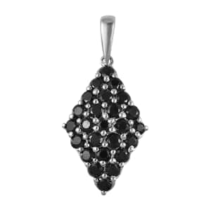 Karis Thai Black Spinel 2.00 ctw Pendant in Platinum Bond