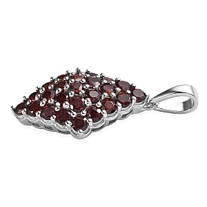Karis Mozambique Garnet 2.15 ctw Pendant without Chain in Platinum Bond