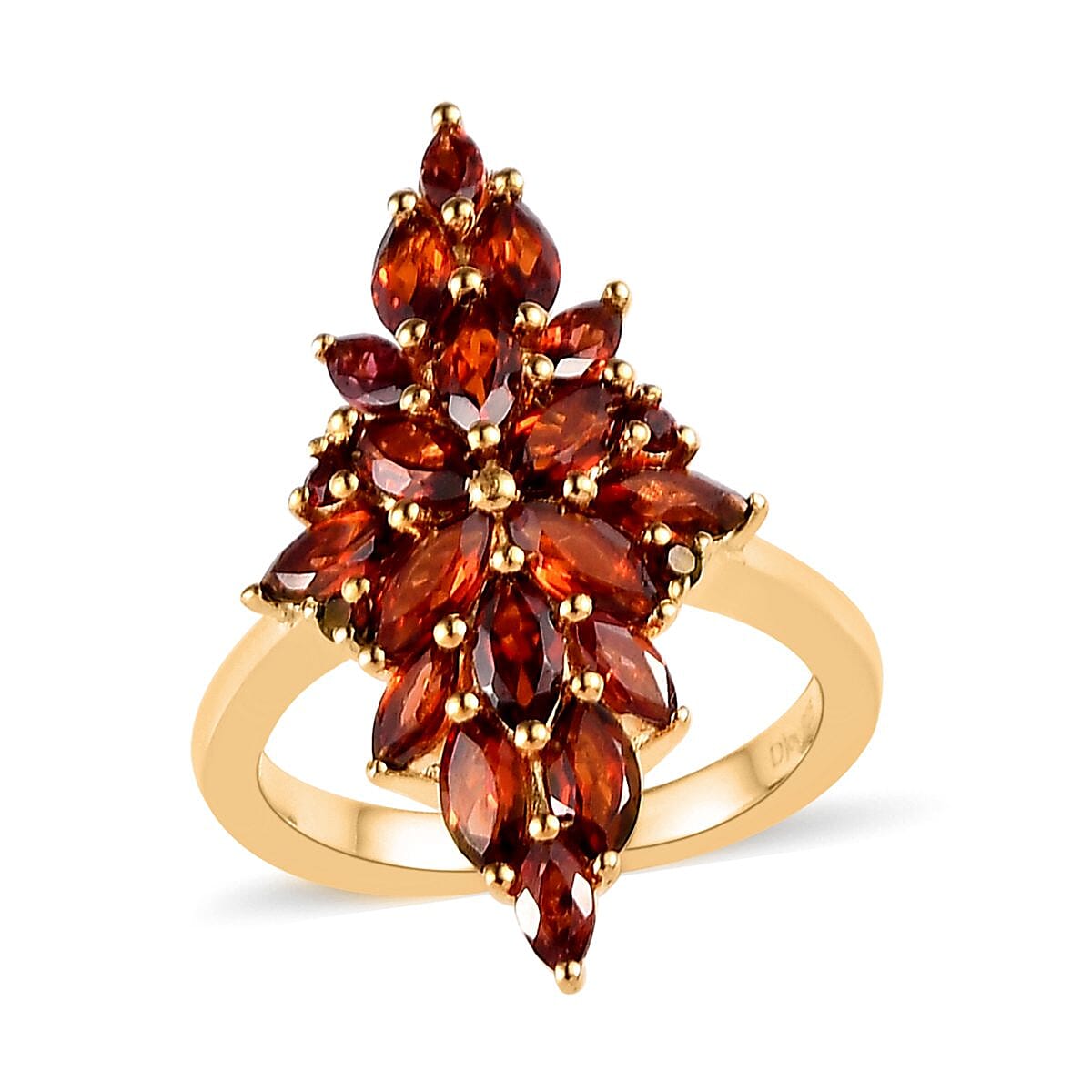 Mozambique Garnet Elongated Ring in Vermeil YG Over Sterling Silver (Size 10.0) (Delivery in 7-10 Business Days) 2.90 ctw image number 0