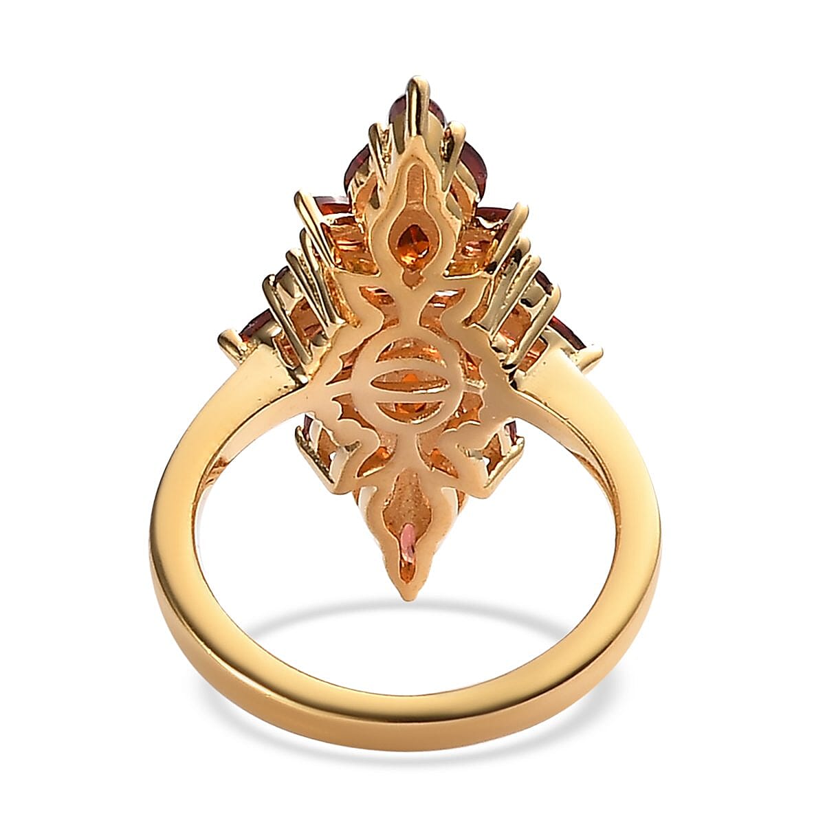 Mozambique Garnet Elongated Ring in Vermeil YG Over Sterling Silver (Size 10.0) (Delivery in 7-10 Business Days) 2.90 ctw image number 4