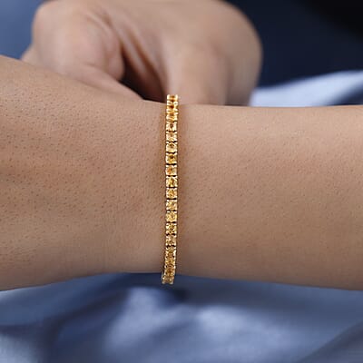 Premium Viceroy Spessartine Garnet Tennis Bracelet in Vermeil Yellow Gold Over Sterling Silver (6.50 In) 7.15 ctw